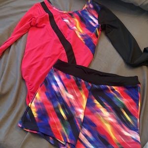 Danskin Now Leotard with matching shorts size XL